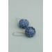 Blue Artichoke Drop Earrings