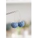 Blue Artichoke Drop Earrings