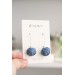 Blue Artichoke Drop Earrings