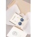 Blue Artichoke Drop Earrings