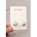 White Artichoke Drop Earrings