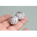 White Artichoke Drop Earrings