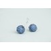 Blue Artichoke Hoop Earrings