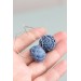 Blue Artichoke Hoop Earrings