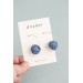 Artichoke Stainless Steel Hoop Earrings with charm Blue Handmade Polymer Clay Vegetable Statement Earrings Gift for Her Big Hoop Earrings