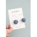 Blue Artichoke Hoop Earrings