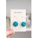 Teal Artichoke Hoop Earrings