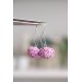 Artichoke Stainless Steel Dangle Earrings with charm Pink Handmade Polymer Clay Vegetable Statement Earrings Gift for Her Drop Earrings