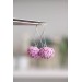 Pink Artichoke Drop Earrings