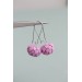 Pink Artichoke Drop Earrings