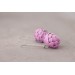 Pink Artichoke Drop Earrings