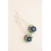 Blue-Pink Succulent Hairpin