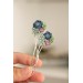 Blue-Pink Succulent Hairpin