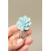 Blue Succulent Hair Comb