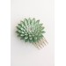 Green Gold Succulent hair Comb