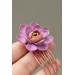Pink Succulent Hair Comb