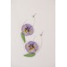 Purple Pansy Dangle Earring