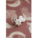 Decorative Seed pod earrings, white geometric earrings