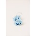 Blue Flower Hoop Earrings