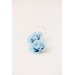 Blue Flower Hoop Earrings