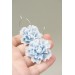 Whiteout Blue Flower Hoop Earring