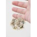 Beige Flower Hoop Earrings