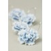 Whiteout Blue Flower Hoop Earring