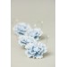 Whiteout Blue Flower Hoop Earring