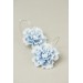 Whiteout Blue Flower Hoop Earring