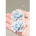 Whiteout Blue Flower Hoop Earring