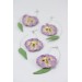 Purple Pansy Dangle Earring