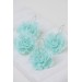 Crystal Blue Flower Hoop Earrings