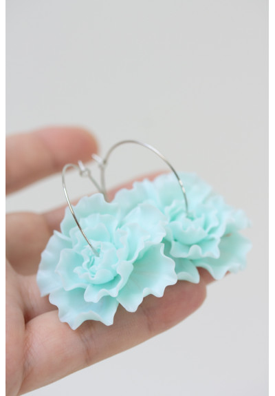 Stylish and Playful Nature-Inspired Earrings for a Statement Look - Flowers hoop earrings - Lightweight for Comfortable All-day Wear!