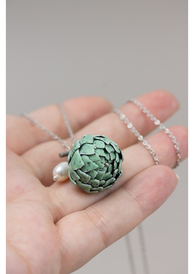 Green Artichoke Necklace