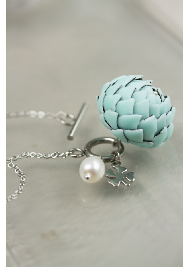 Mint Artichoke Necklace