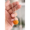 Orange Artichoke Necklace