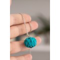 Teal Artichoke Necklace