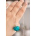 Teal Artichoke Necklace