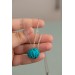 Teal Artichoke Necklace