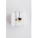 Purple yellow Pansy Pendant Charm Necklace