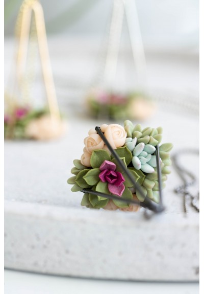 Succulent Terrarium Necklace