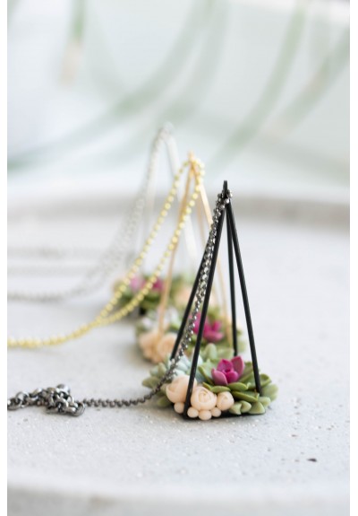 Succulent Terrarium Necklace