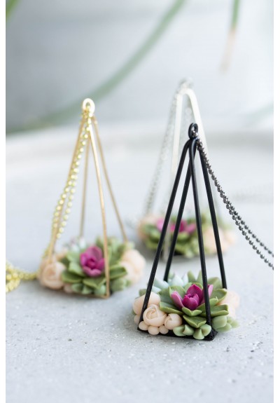 Succulent Terrarium Necklace