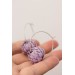 Purple Artichoke Hoop Earrings