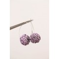 Purple Artichoke Hoop Earrings