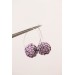 Artichoke Stainless Steel Hoop Earrings with charm Purple Handmade Polymer Clay Vegetable Statement Earrings Gift for Her Big Hoop Earrings