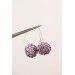 Purple Artichoke Hoop Earrings