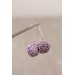 Artichoke Stainless Steel Hoop Earrings with charm Purple Handmade Polymer Clay Vegetable Statement Earrings Gift for Her Big Hoop Earrings
