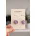 Purple Artichoke Hoop Earrings