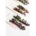 Neon Multicolor Statement Earrings, Rainbow Raindrops collection, Neon Drop Earring, Neon Pink, Neon Yellow, Neon Green, Neon orange